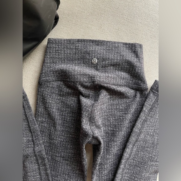 Lululemon Wunder Under High-Rise Leggings In Luon Variegated Knit Black Size 2 - Picture 10 of 13